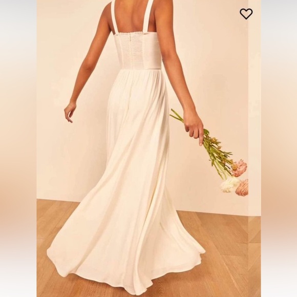 Reformation white hollyhock dress - size 8 - Picture 2 of 4